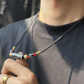 【Mega Sale】Tibetan Nine-eye Bead Necklace Female Niche Design Couple New Chinese Style Retro Woolen Accessories Men. 