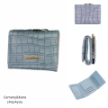 Crocodile Pattern Camany & Kane  New Women Short Wallet Brand Card Holder Simple Coin Pocket Female Purse Women's Wallet. 