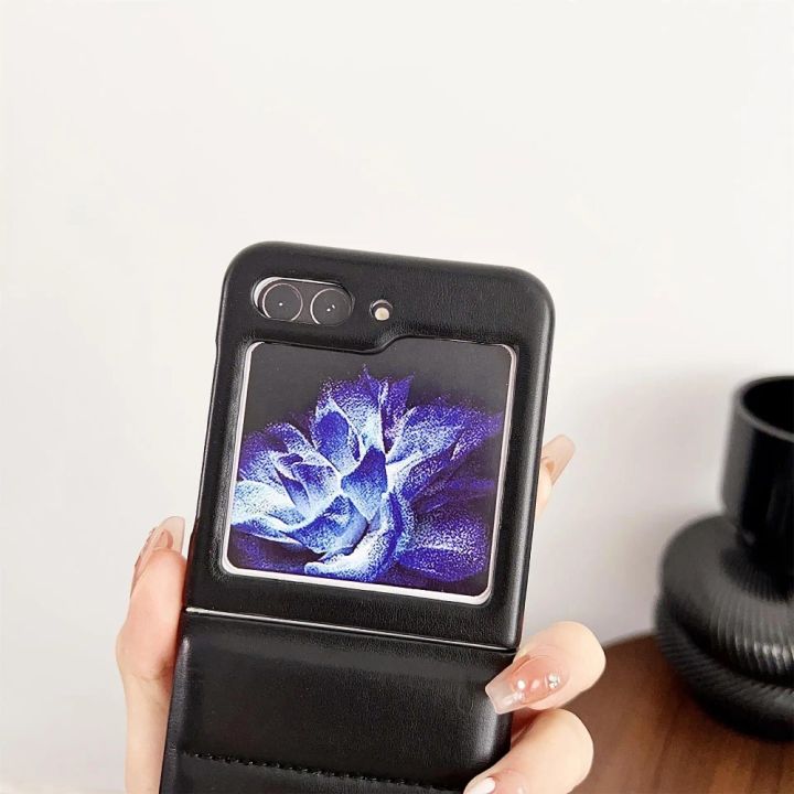 HODON%20Luxury%20Colorful%20Matte%20Plain%20PU%20Folding%20Phone%20Case%20For%20Samsung%20Galaxy%20Z%20Flip%206%205%204%203%20Cases%20Shockproof%20Protection%20Soft%20Back%20Cover%20-%20Image%204