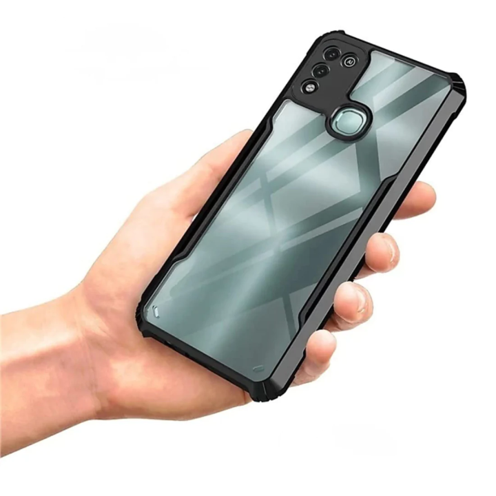 Moto G60 / G40 Fusion Back Cover Case | 360 Degree Protection | Protective Design | Transparent Back Cover Case for Motorola Moto G60 / G40 Fusion (Black Bumper)