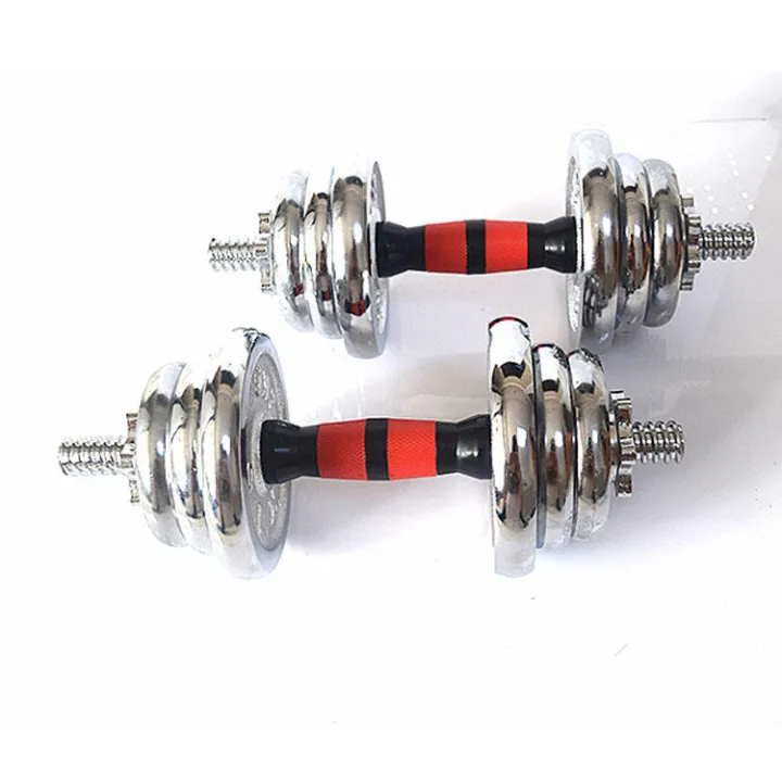 SPN's%20YORK%2020%20Kg%20Adjustable%20Chrome%20Dumbbell%20Set%20With%20Barbell%20Connector%20%7C%20Adjustable%20Dumbbell%20With%20Easy%20Grip%20Handle%20&%20Barbell%20Connector%20-%2020Kg%20-%20Image%204