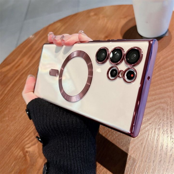 Camera%20Lens%20Film%20Protective%20Shell%20For%20Samsung%20S22%20Ultra%20S21%20S23%20S24%20Plus%20PLating%20Magnet%20Clear%20Case%20Cover%20-%20Image%208