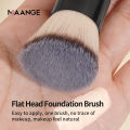 MAANGE 3pcs Essential Travel Makeup Brush Flat Foundation, Eyeshadow, Eyebrow Brush MAG51645. 