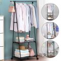 Multifunction Clothes Triangle Coat Rack Removable Bedroom Rack With Wheels | Metal Multpurpose Clothes Rack. 