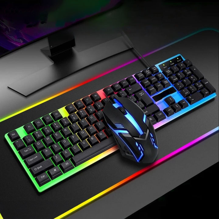 CADEVE 9122 Rainbow Backlit Waterproof Multimedia Mechanical Gaming Keyboard And Mouse