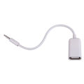 USB Female to AUX 3.5mm Male Jack Plug Audio Converter Adapter Data Cable. 