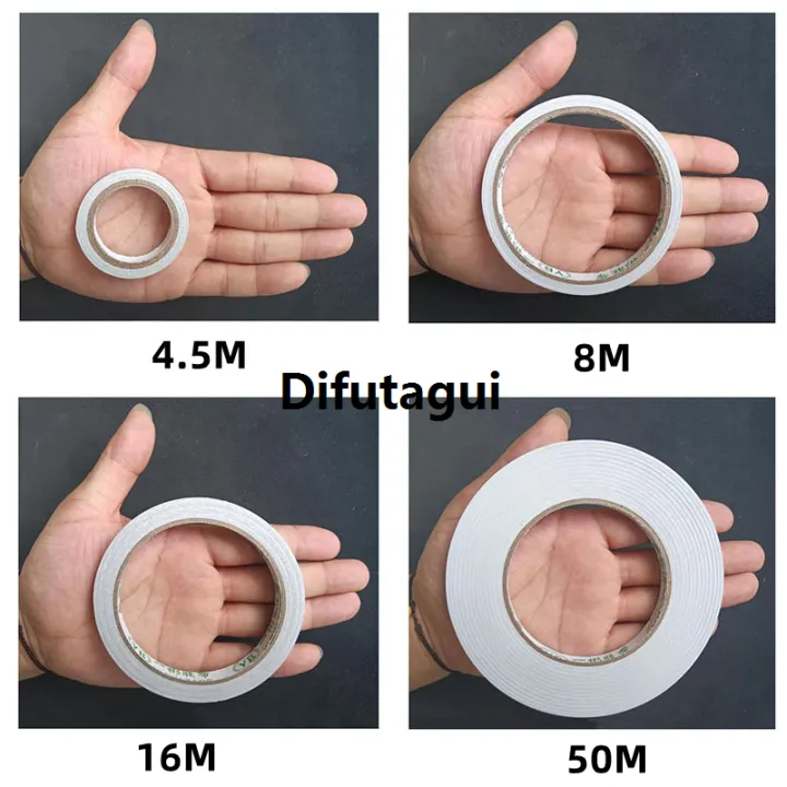 Difutagui%208M%20Double%20Sided%20Tape%20Double%20Sided%20Tape%20White%20Strong%20Ultra-thin%20Luxury%20High-adhesive%20Cotton%20Double-sided%20Tape%20Super%20Strong%20Paper%20Tape%20-%20Image%202