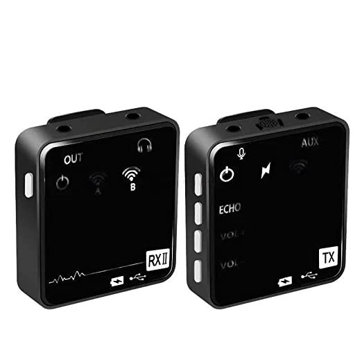 Wireless Lavalier Microphone for Interview Live Recording Compatible with Mobile Phone,Pc, DSLR Camera