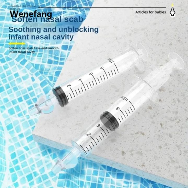 Wenefang Baby Care Nasal Aspirator Professional Syringe Rhinitis Irrigator Infant Nose Clean Rinsing Device Reusable Silicone Suction Tip