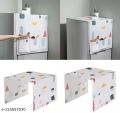 Dust Cover With Storage Pockets For Fridge and Washing Machine, Waterproof Dust Proof Refrigerator Fridge Cover. 