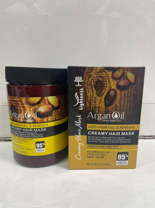 Argan Oil Creamy Hair Mask 1000ml  (Anti-Hairfall And Renewal)