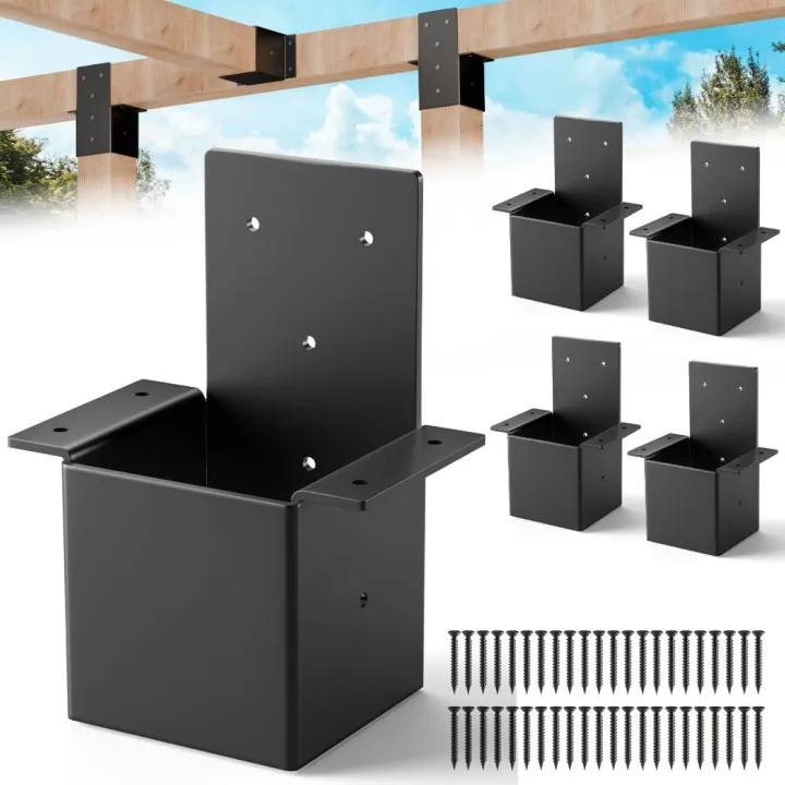 Durable%20Black%20Pergola%20Bracket%20Wall%20Mounted%20Metal%20Fashionable%20Metal%20Bracket%20Durable%20Heavy%20Duty%20Deck%20Railing%20Connector%20Terrace%20-%20Image%208