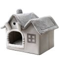 Cute Plush Pet House With Detachable Cushion Washable Fluffy Dog Kennel Soft Pet Supplies Pet Bed Tent House. 