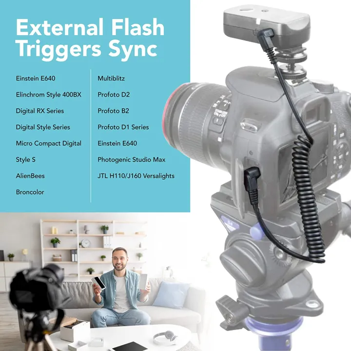 3.5%20mm%20to%20Male%20Flash%20PC%20Sync%20Cable,%2014%20Inch%20Coiled%20Cord%20with%20Screw%20Lock%20-%20Image%202