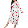 Women'S Sleepwear Long Sleeves Nightgown Print Tee Sleep Dress. 