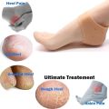 Pain relief Silicone gel heel pad Support Foot Care anti crack moisturizing socks for dry hard cracked heels,ankles swelling and ankle support. 