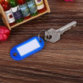 50Pcs Plastic Keychain  Key Chains  Key Fobs Luggage Id Label Name Cards Tags With Split Ring For BaggageKey Rings Accessories. 