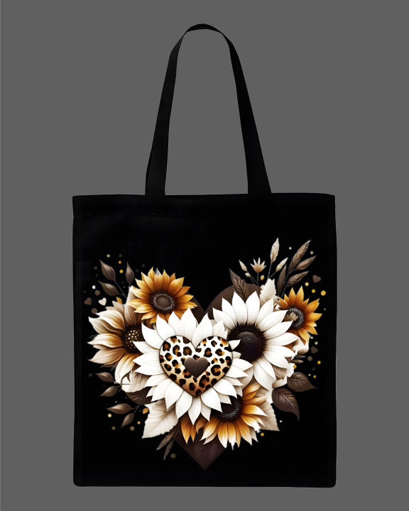 Sunflower%20&%20Leopard%20Heart%20Printed%20Tote%20Bag%20%7C%20White%20&%20Black%20-%20Image%203