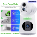 Anedshaop 8MP 4K 4G/WiFi IP Camera Dual Lens Dual Screen Low Powered Battery women>women Baby Monitor PIR Human Detection Night Vision Security Camera. 