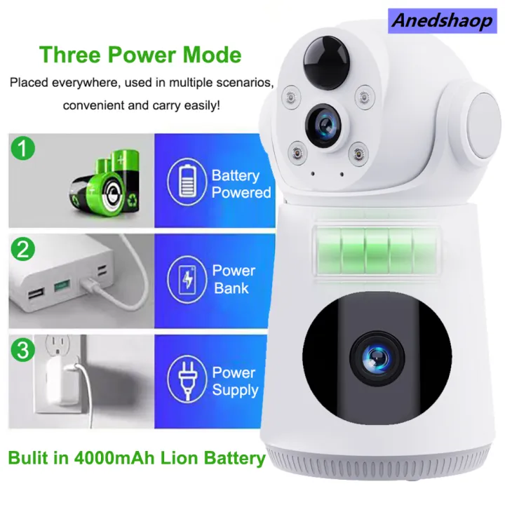 Anedshaop%208MP%204K%204G/WiFi%20IP%20Camera%20Dual%20Lens%20Dual%20Screen%20Low%20Powered%20Battery%20women>women%20Baby%20Monitor%20PIR%20Human%20Detection%20Night%20Vision%20Security%20Camera%20-%20Image%202