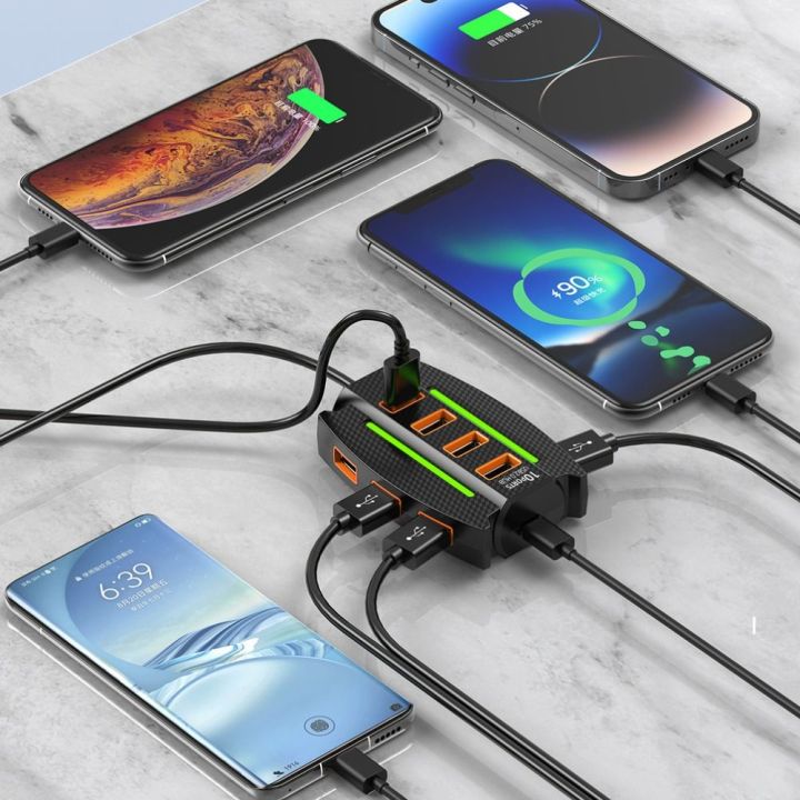 New%2010%20Ports%20USB%202.0%20Splitter%20With%20RGB%20Light%20Multiple%20USB%20Adapter%20Hub%20Expander%205Gbps%20High%20Speed%20USB%20Docking%20Station%20Laptop%20Computer%20PC%20-%20Image%203