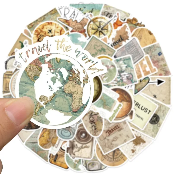 Artsy%20Home%2025/50pcs%20Retro%20Travel%20The%20Map%20Cartoon%20Aesthetic%20Stickers%20for%20Scrapbook%20Journal%20Diary%20Laptops%20and%20Cellphone%20Cover%20-%20Image%203