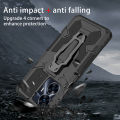 Vantime for Realme C55 Rugged Case Belt Clip Stand Casing Shockproof Hard Back Cover. 