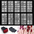 Nail Art Stamp Stencil Stamping Template Plate Set Tool Stamper Design Kit Hot. 