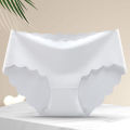ZoraLink Ice silk seamless one-piece underwear women's comfortable mid-waist pure cotton bottom crotch girls briefs. 