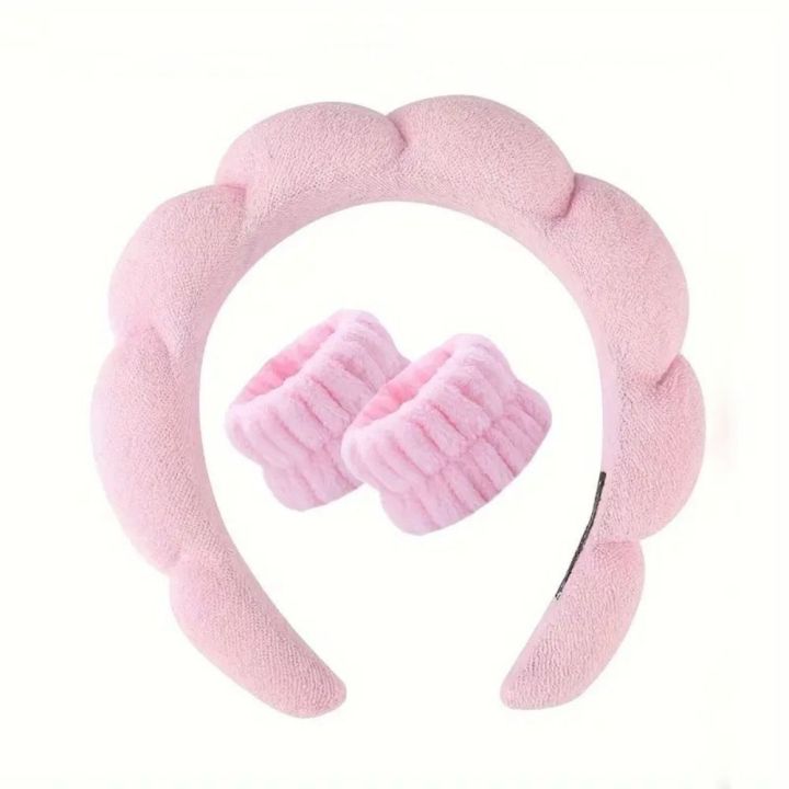 Skincare Luxurious Wrist Bands Soft Water Absorbent Face Washing Set