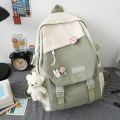 Simple Waterproof Book Bag Nylon Large Capacity School Bag School Rucksack Travel. 