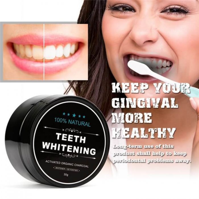 Teeth Whitening Activated Organic Charcoal Whitener Detoxifier-100% Natural