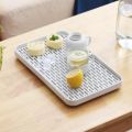 Portable Plastic Drain Tea Tray Detachable Double-layer Cutlery Holder Tableware Storage Serving Plate Household. 