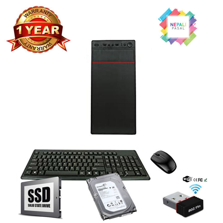 Wifi Desktop CPU Assemble Wireless With Solid State Drive Ssd 128GB/ Intel Core i3/ 8 GB Ram/ Intel HD Graphics 64 bit Windows 10