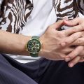 NAVIFORCE NF9197 New Men's Business Day Date Function Analog Digital Leather Strap Wristwatch. 