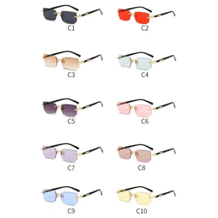 Sunglasses%20%20%20Eyewear%20Designer%20Shades%20Rimless%20Sunglasses%20Sun%20Glasses%20-%20Image%209