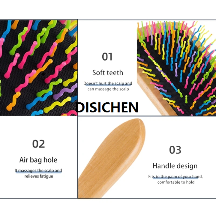 DISICHEN%201pcs%20Airbag%20Rainbow%20Wooden%20Cob%20for%20Hair%20Nylon%20Needle%20Massage%20Hairbrush%20Scalp%20Head%20Air%20Cushion%20Brush%20Salon%20Hair%20Styling%20Tool%20Hot%20Selling%20-%20Image%202