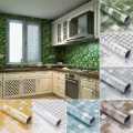 New Modern Oil-Proof Peel & Stick Kitchen Backsplash Wallpaper, Assorted Color, Mosaic Pattern. 