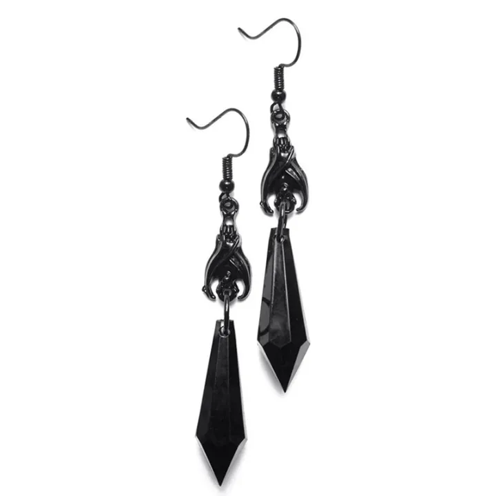 Black%20Bat%20Earrings%20with%20Red%20Teardrop%20Beads,%20Earrings,%20Gothic%20Jewelry,%20NMP%20-%20Image%205