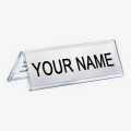 Triangular Plastic Name Plate/ Executive Name Plate/ Seminar/ Meeting Participant Name Holder, A set of Five Name Plates ( PY-034 Transparent PVC) By Mitrata). 