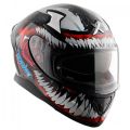 Axor Apex Marvel Venom Black Red Full Face Dual Visor Helmet Free Antifog Free Extra Visor. 