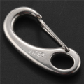 8PCS Boat Marine Stainless Steel Egg Shape Spring Snap Hook Clips Quick Carabiner Outdoor Buckle. 