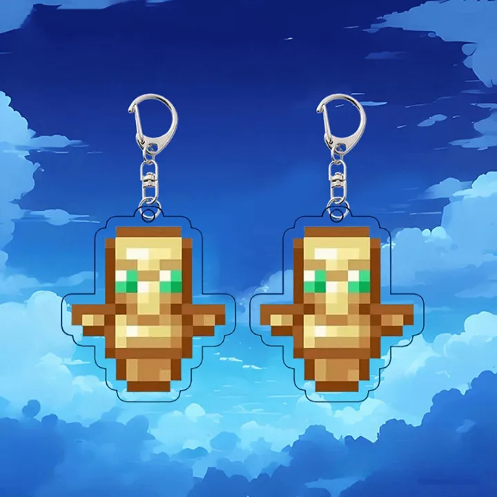 Minecraft Totem Of Undying Key Chain Golden Apple Collect Pendant Car ...
