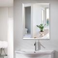 Premium 45x60 cm Beveled Edge Distortion-Free Silver Bathroom Wall Mirror – Elegant Bathroom & Home Decor. 