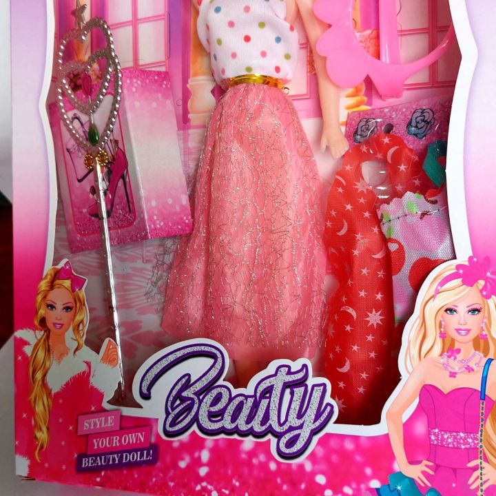 Beauty%20Barbie%20Doll%20Play%20Set%20Of%20Dress%20And%20Accessories%20Toy%20Dresses%20Gift%20For%20Kids%20Girls%20-%20Image%204
