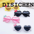 DISICHEN Profesional New Children's Love Shape Sunglasses Girls' Decorative Bow Sun Glasses Cute Baby Outdoor Sunshade Eyewear UV400 Oculos De Sol. 