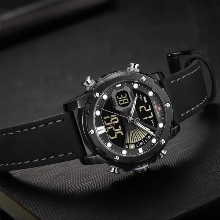 NAVIFORCE%20Nf9172%20Dual%20Time%20Digital%20Analog%20Function%20Genuine%20Leather%20Strap%20%20Fashion%20Watch%20-%20Image%204
