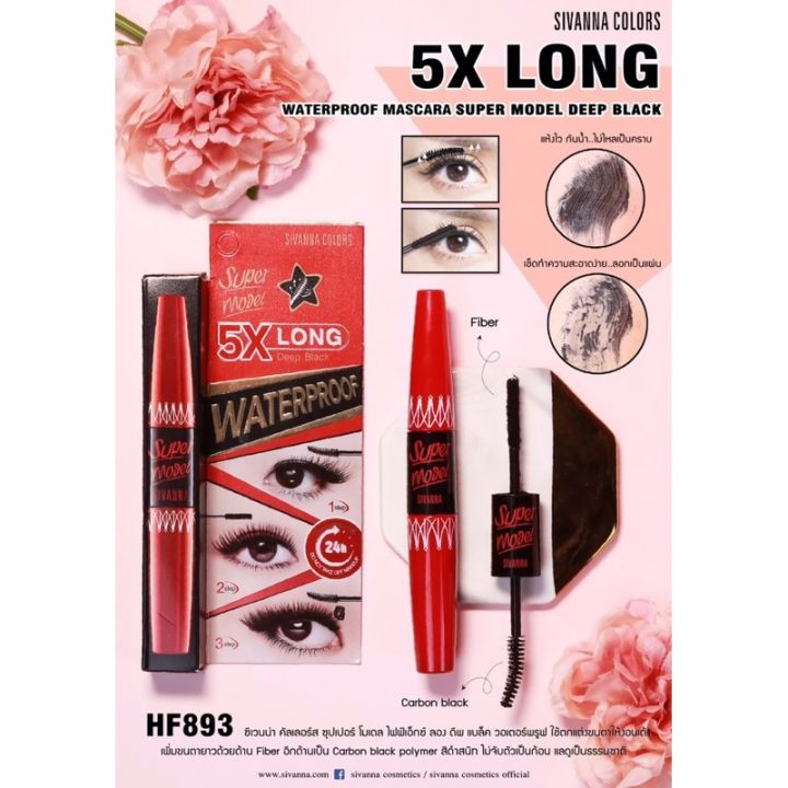 Sivanna Colors Super Model 5X Long Waterproof Mascara