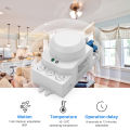 5.8GHz HF System LED Microwave 360 Degree Motion Sensor Light Switch Body Motion Detector,White. 