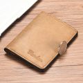 Fashion Brown Credit Card Bag Ultra-thin Mini Money Bag Cash Clip Coin Purse Business Card Holder Men Wallet ID Card Cover. 